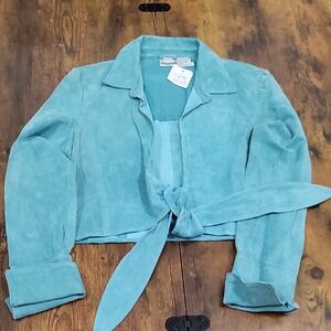 Newport News Aqua Leather Jacket